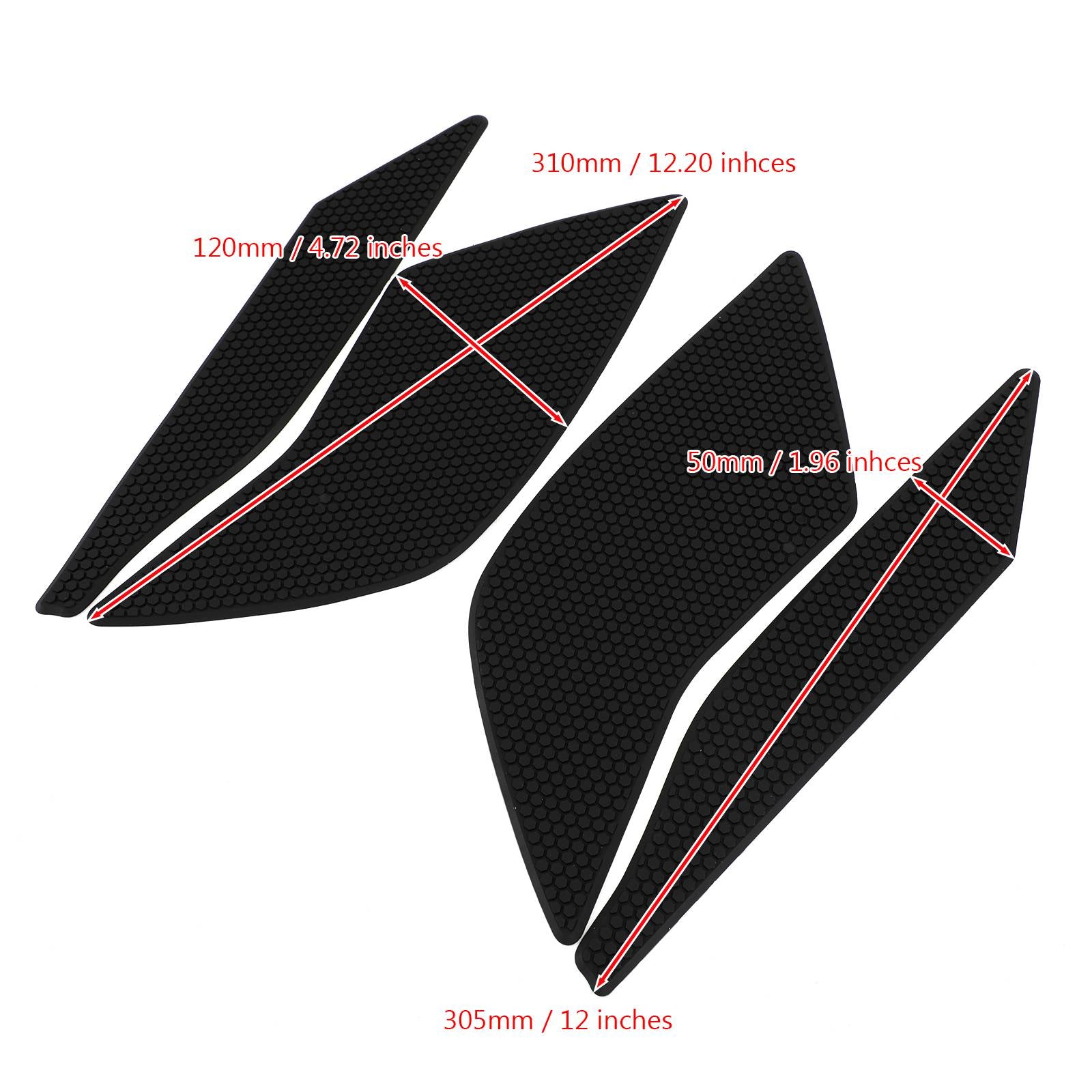 4 almohadillas laterales de tracción para tanque para Yamaha YZF-R1 YZF-R1M 2015-2020