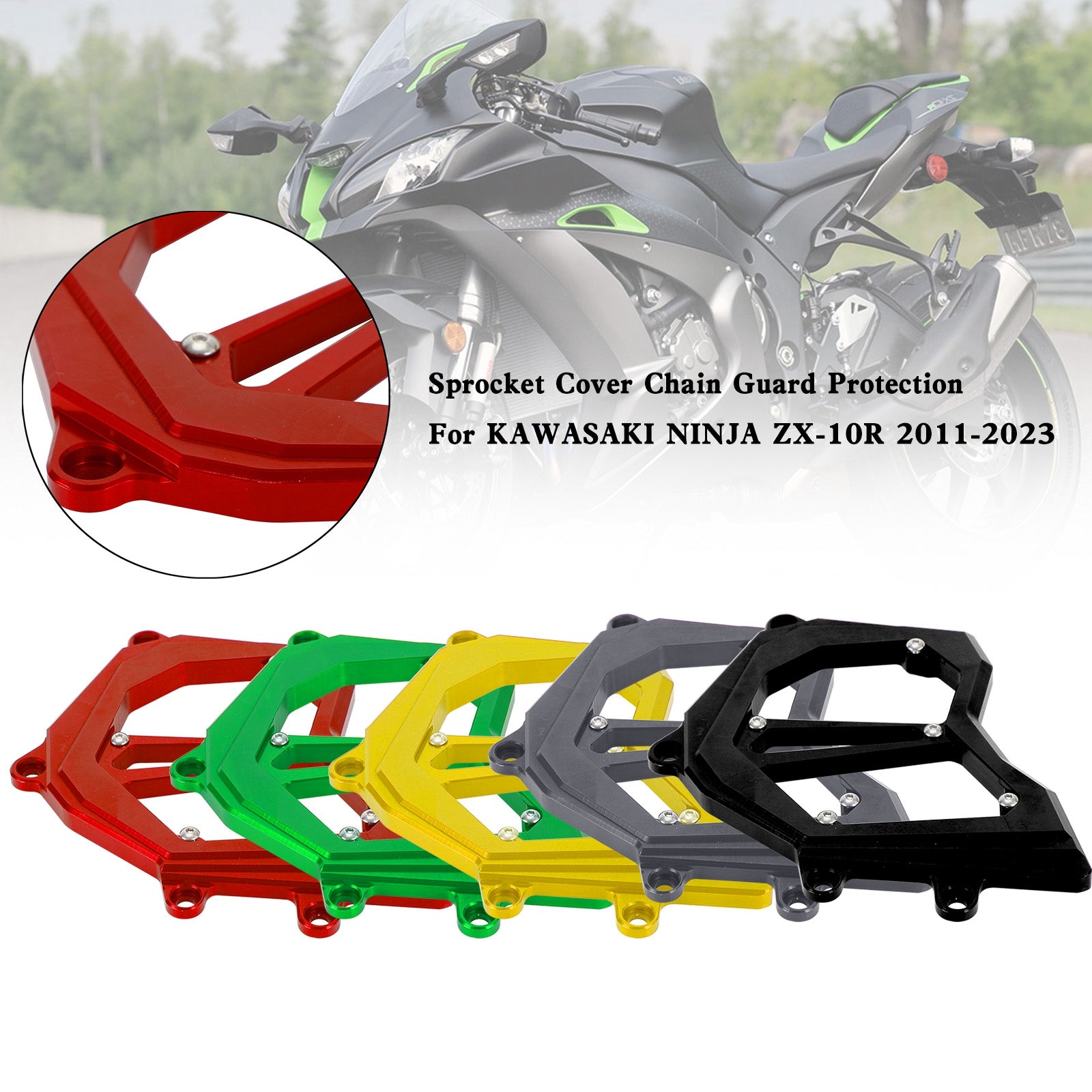 Front Soprocket Cover Chain Guard för Kawasaki Ninja ZX-10R ZX10R 2011-2023