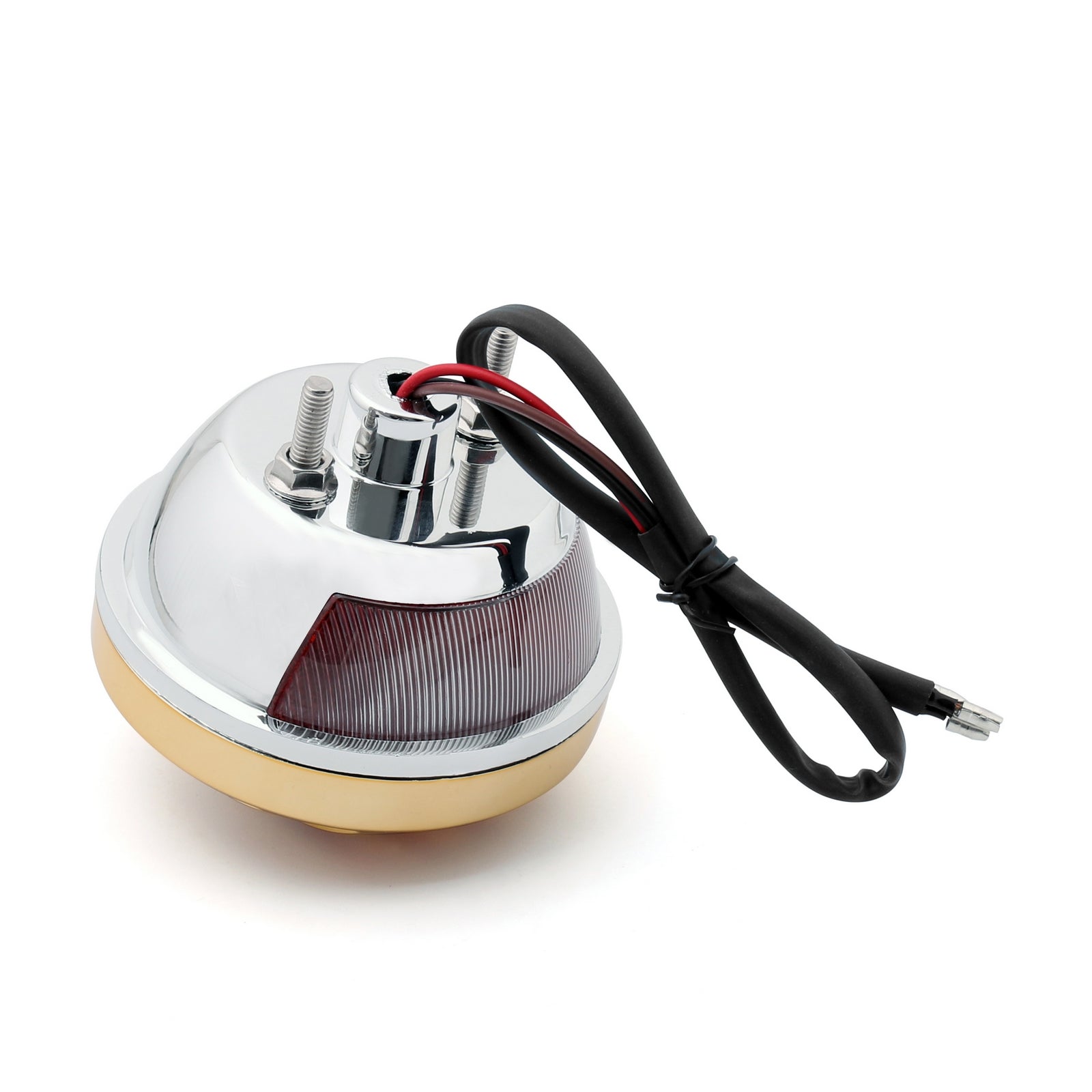 Runde Motorrad -Schwanzbremslicht für Bobber Chopper Ratte Custom Black Schwarz