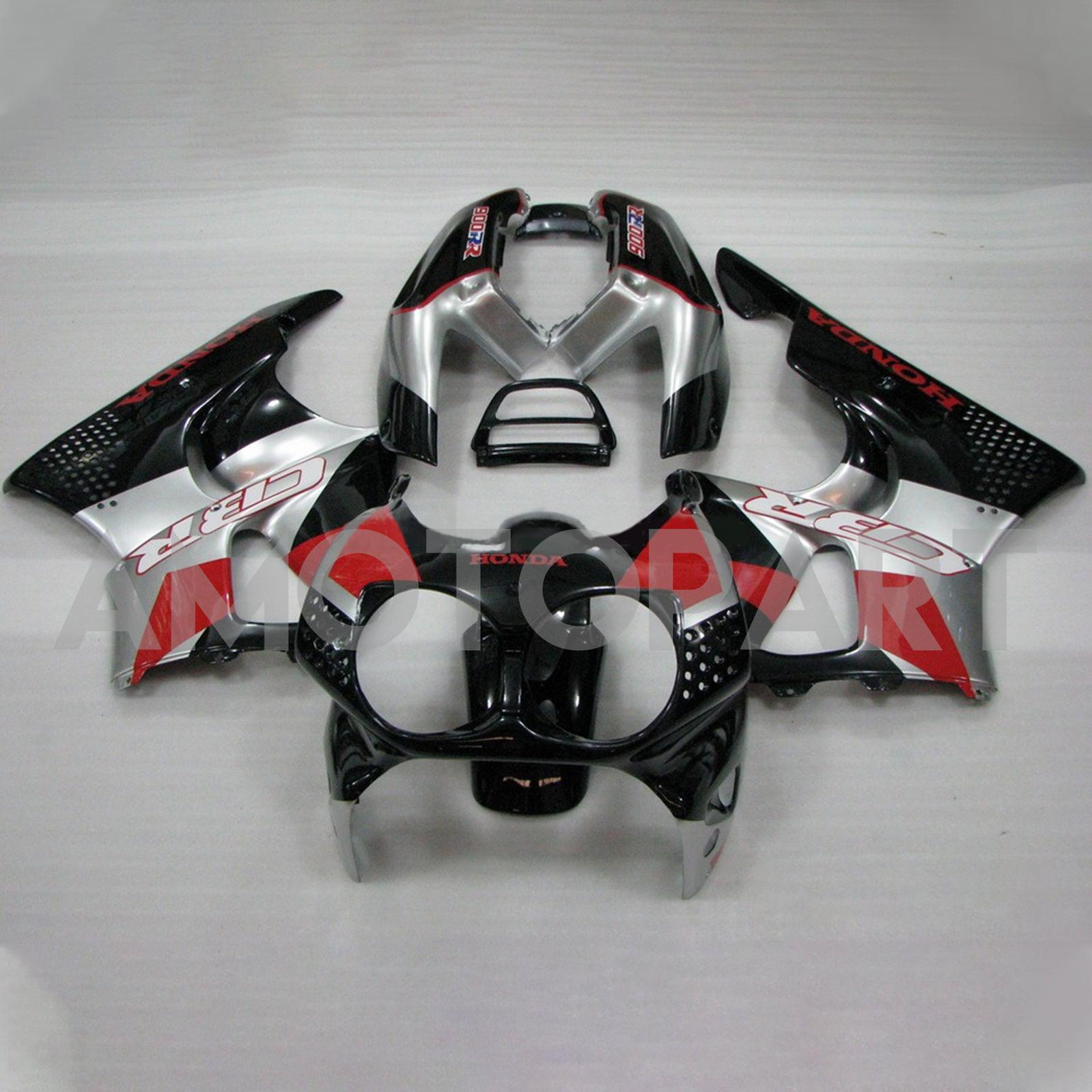 Amotopart 1992-1993 Honda CBR900RR 893 Fairing Black&Sliver Kit
