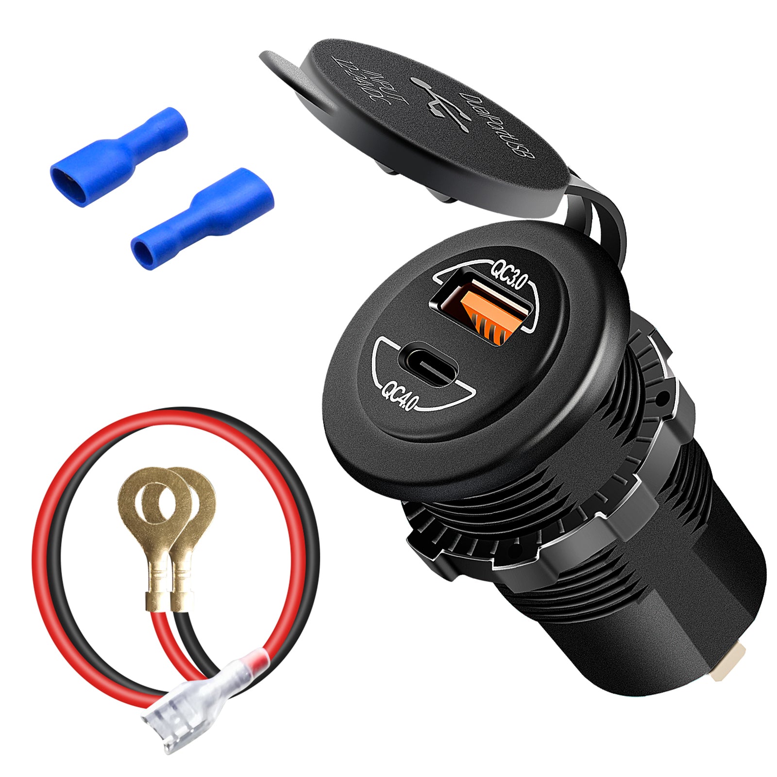 電話充電ブラケット 60 ワット Qc4.0 延長ブラケットオートバイバイク用ブラックジェネリック