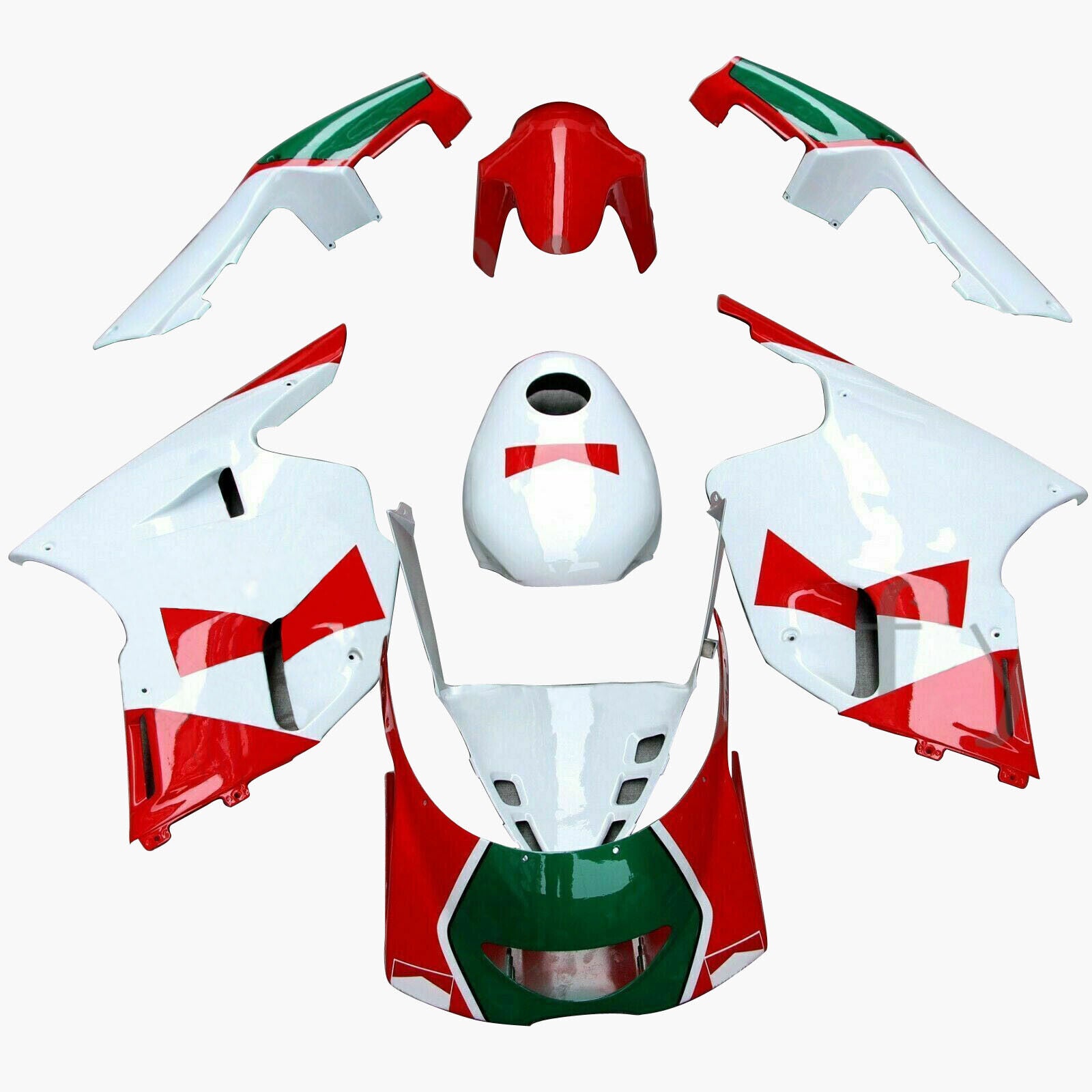 Amotopart 1991-1994 Yamaha TZR250 3XV Fairing Red & Green Kit