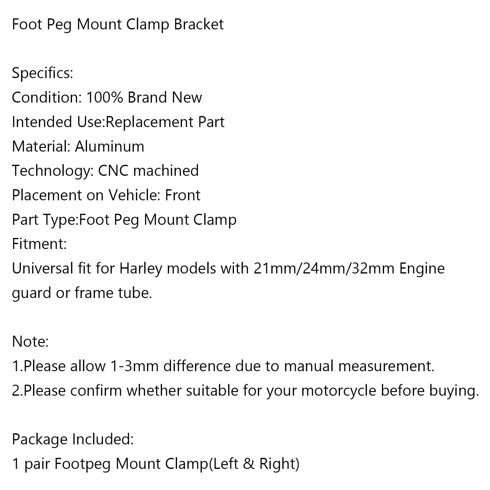 1.25" 32mm Motor Crash Bar Autobahn Fuß Peg Mount Clamp Halterung Für Dyna Chrom