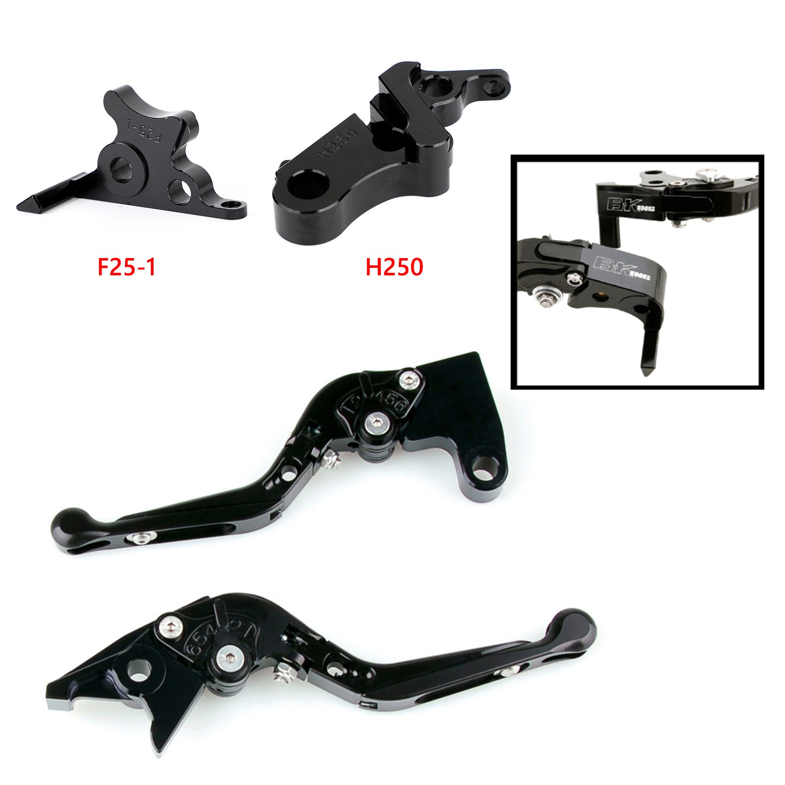 Palanca de freno de embrague ajustable para Honda CBR500R/CB500F 19-21 CBR300R 19-21 Genérico