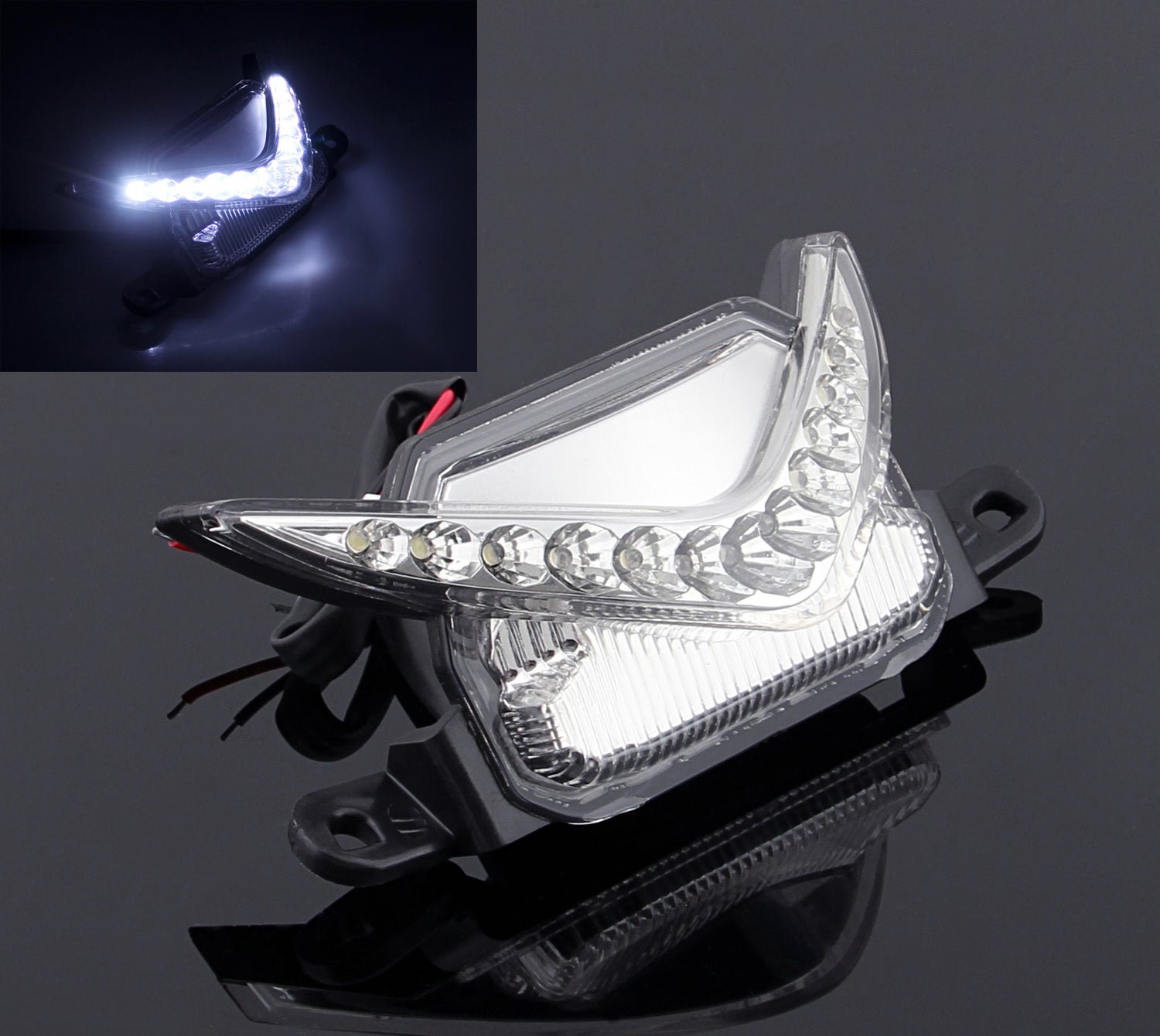 LED-bakre nattlampor för Honda CBR600RR 2007-2012 CLEAR