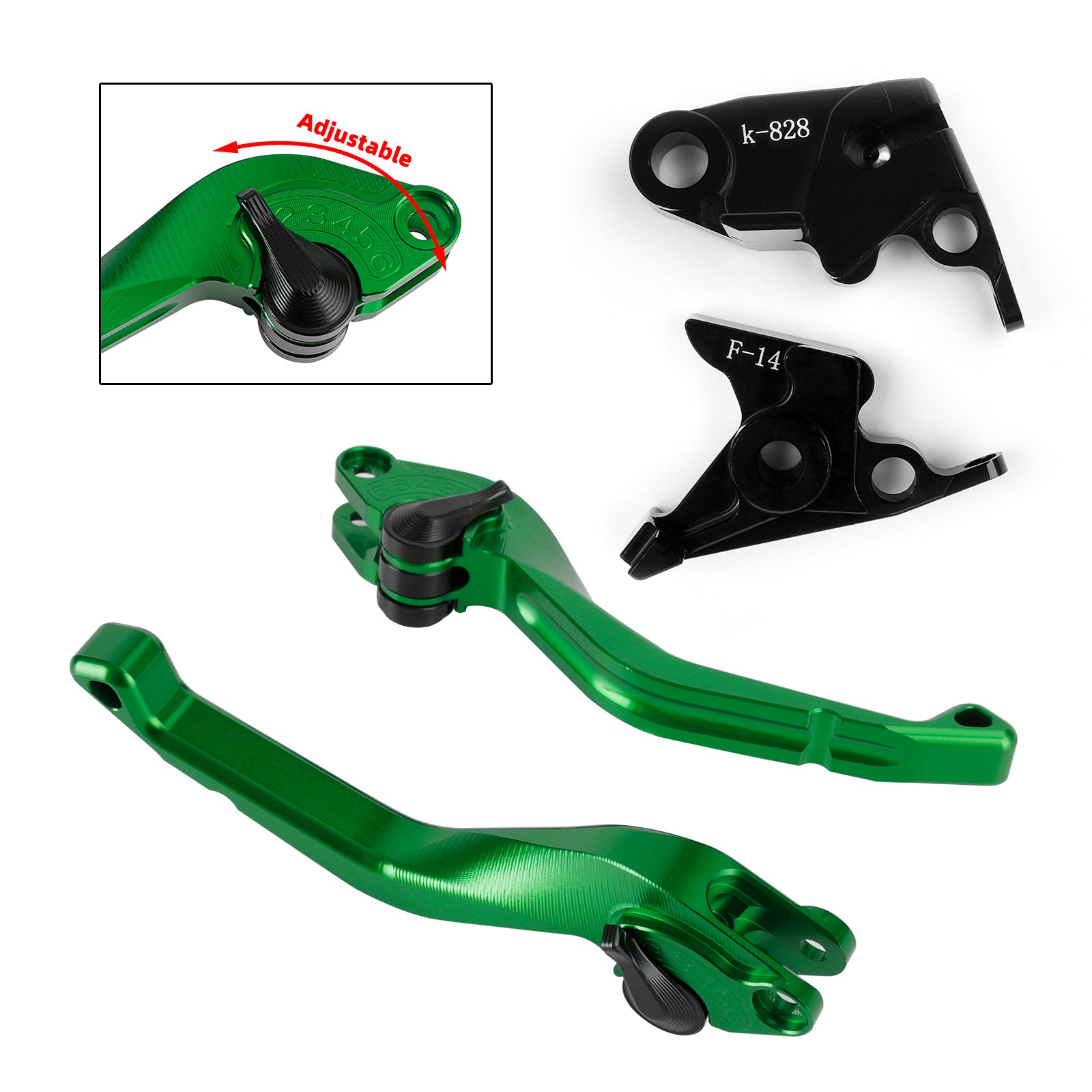 CNC Kort kopplingsbromsspak Fit för Kawasaki ZZR600 ZX6R ZX9R ZX10R Z1000