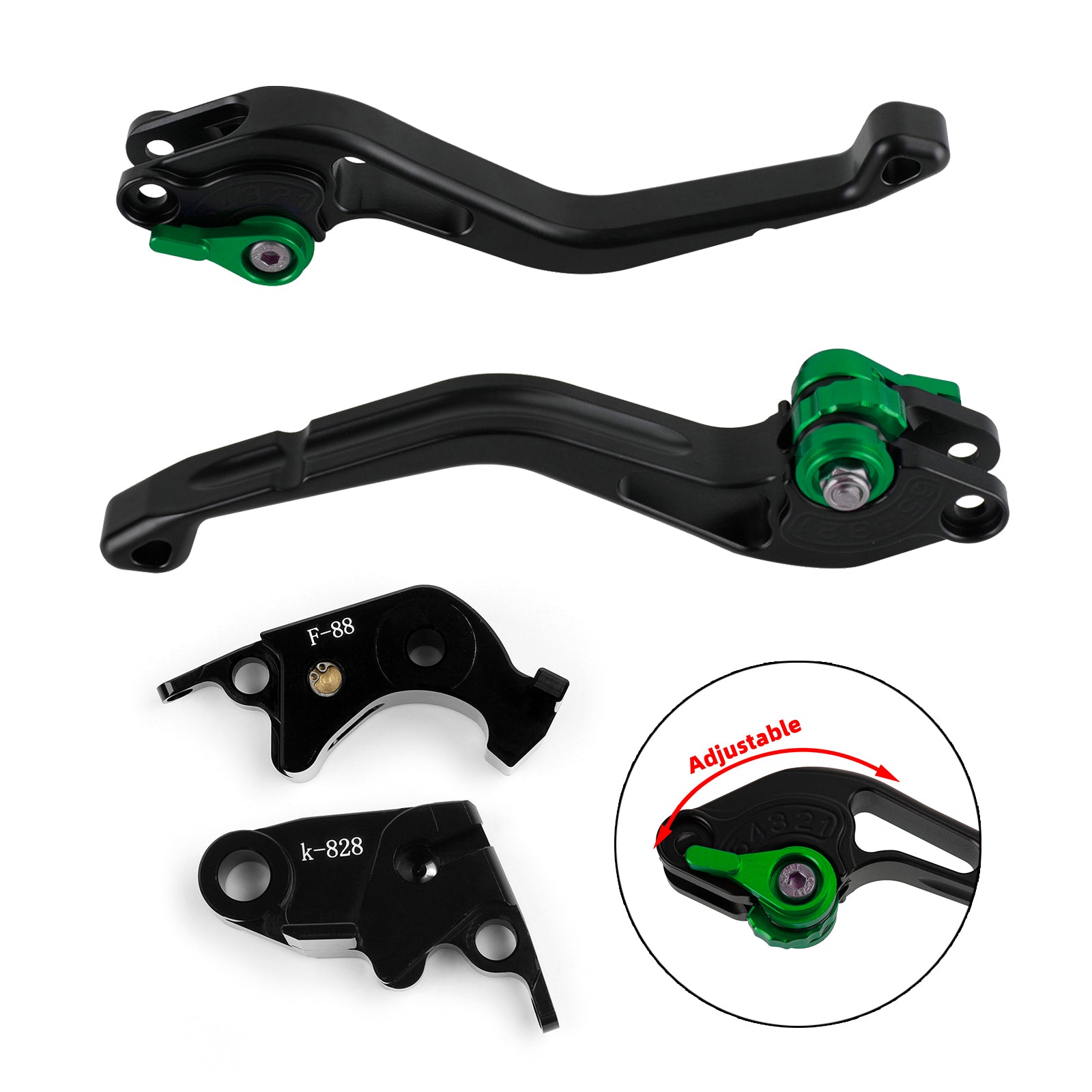 Nouveau levier de frein à embrayage court ajustement pour Kawasaki Z750R Z1000 ZX10R ZX6R/636