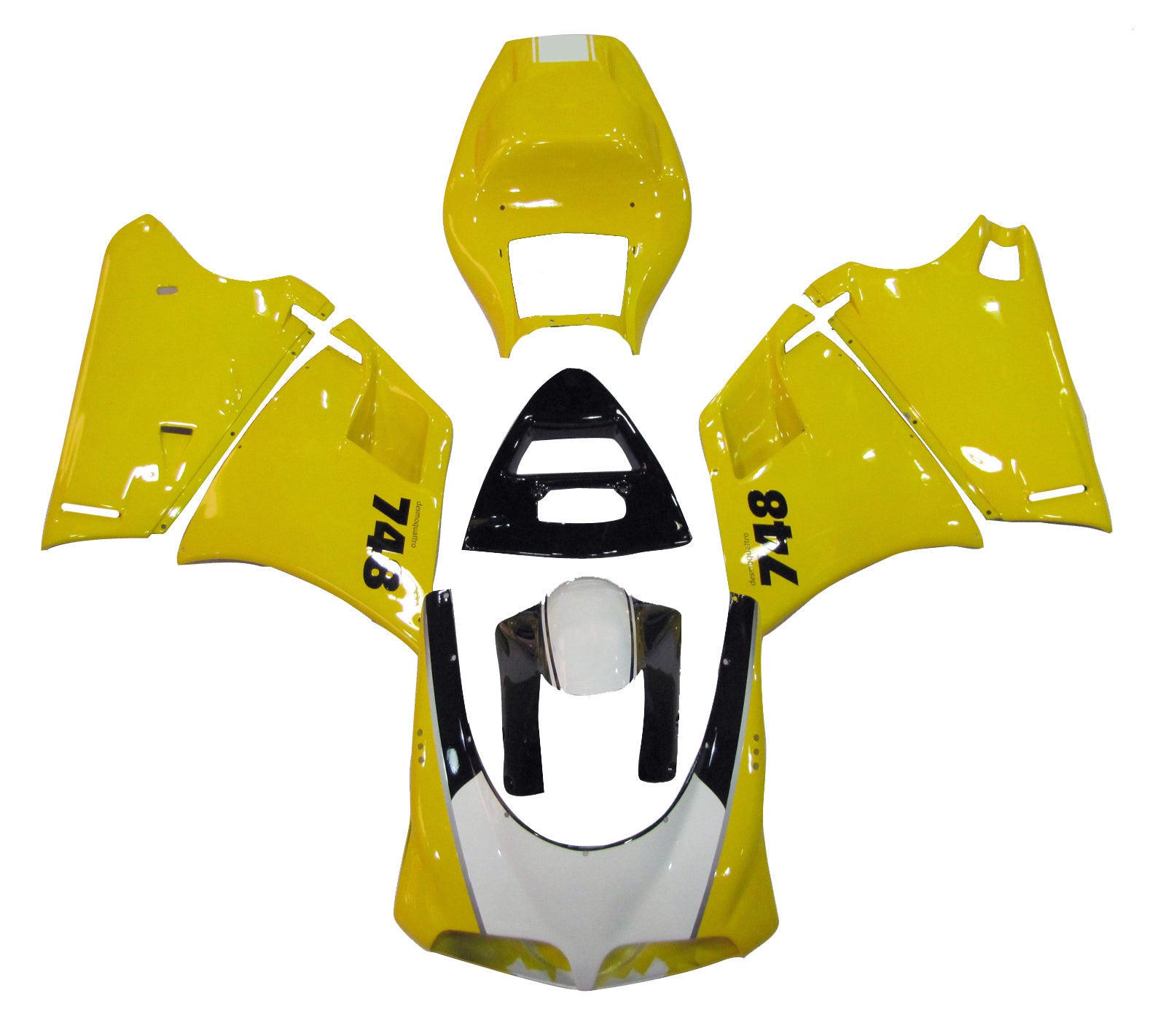 Amotopart 1996-2002 Ducati 748/916/996/998 Fairing Yellow Kit