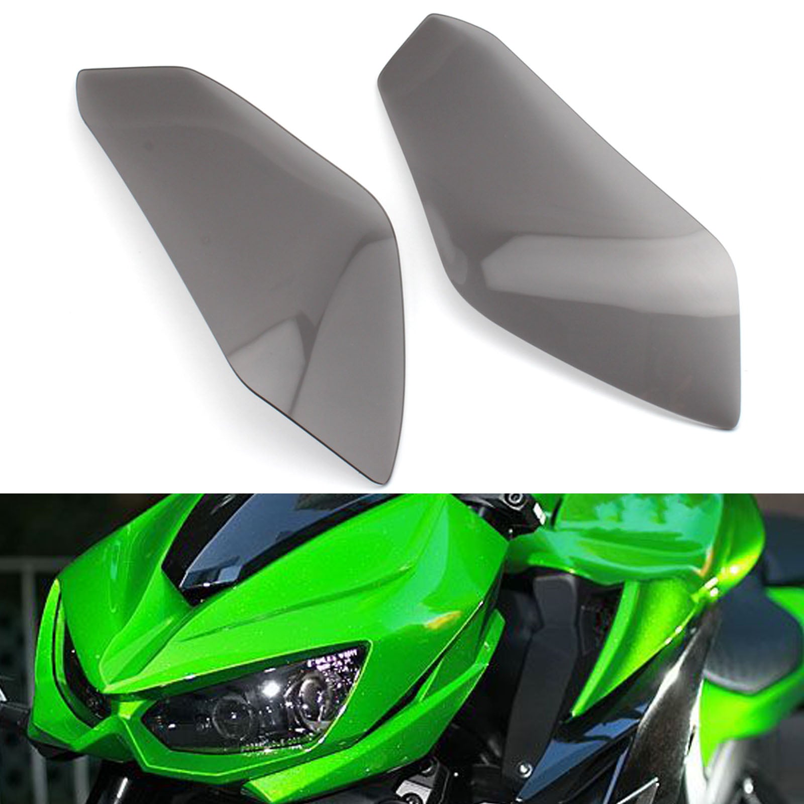 Cubierta de protección de lente de faro delantero compatible con Honda Cbr1000Rr 2017-2020, cuerpo y marco ahumados