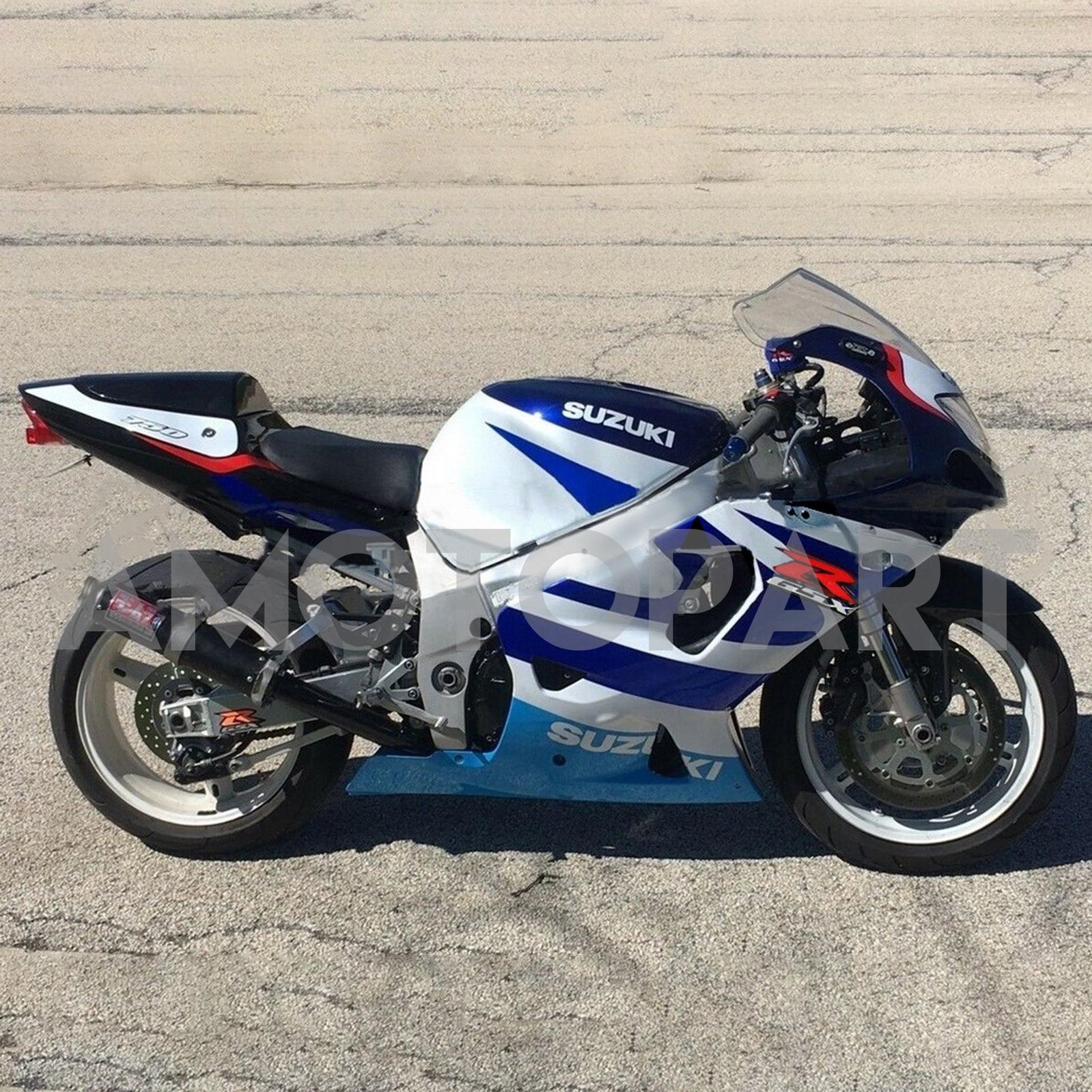 Amotopart Suzuki 01-03 GSXR600 & 00-03 GSXR750 Fairing gradient blue white Kit