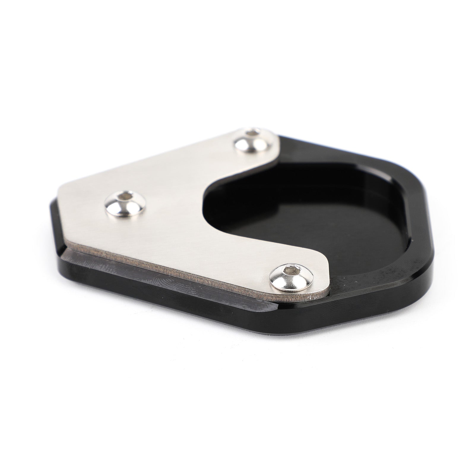 Kickstand Side Stand Extension Pad Fit for Moto Guzzi V85TT 2020-2021 Black