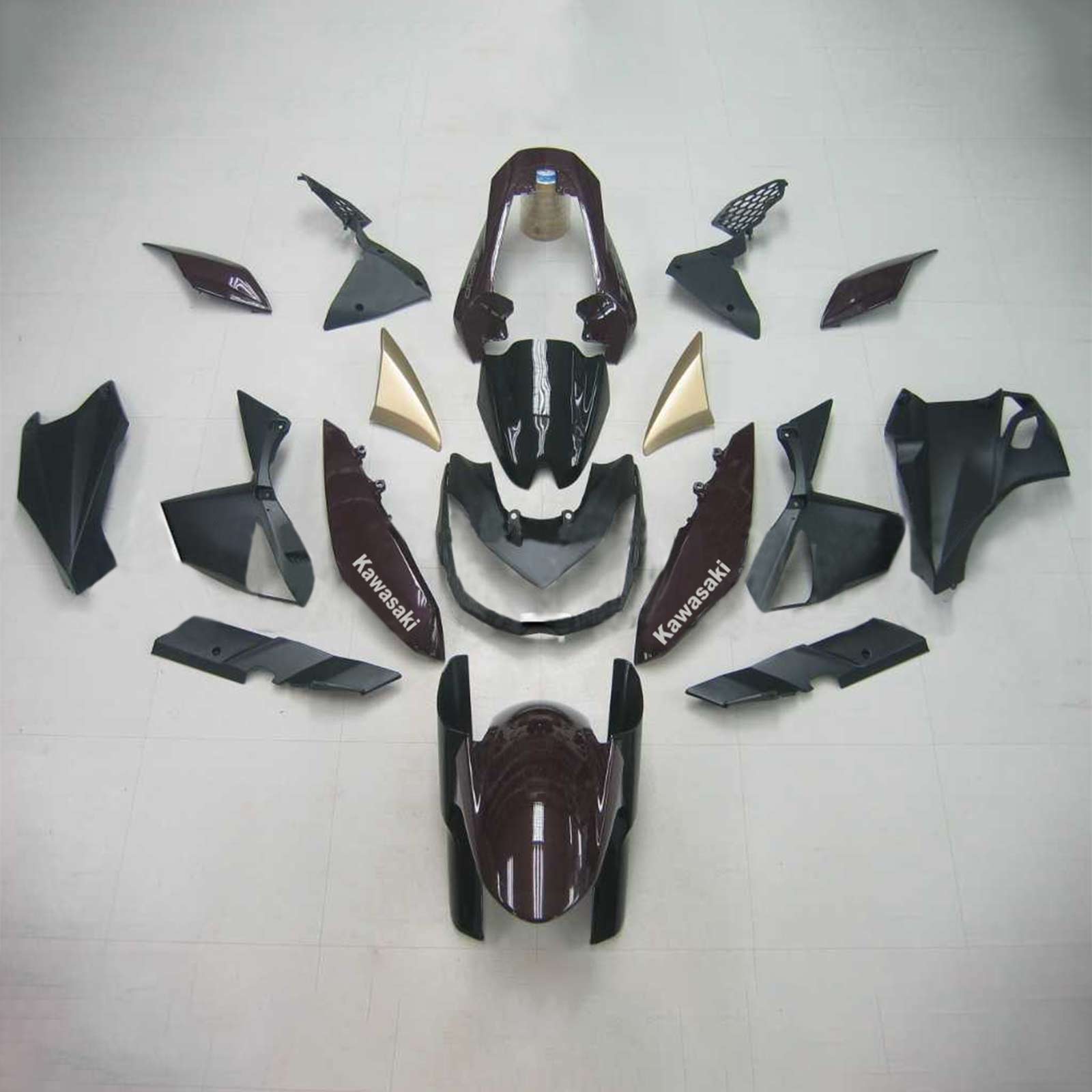 Amotopart Kawasaki Z1000 2010-2013 Black Fairing Kit