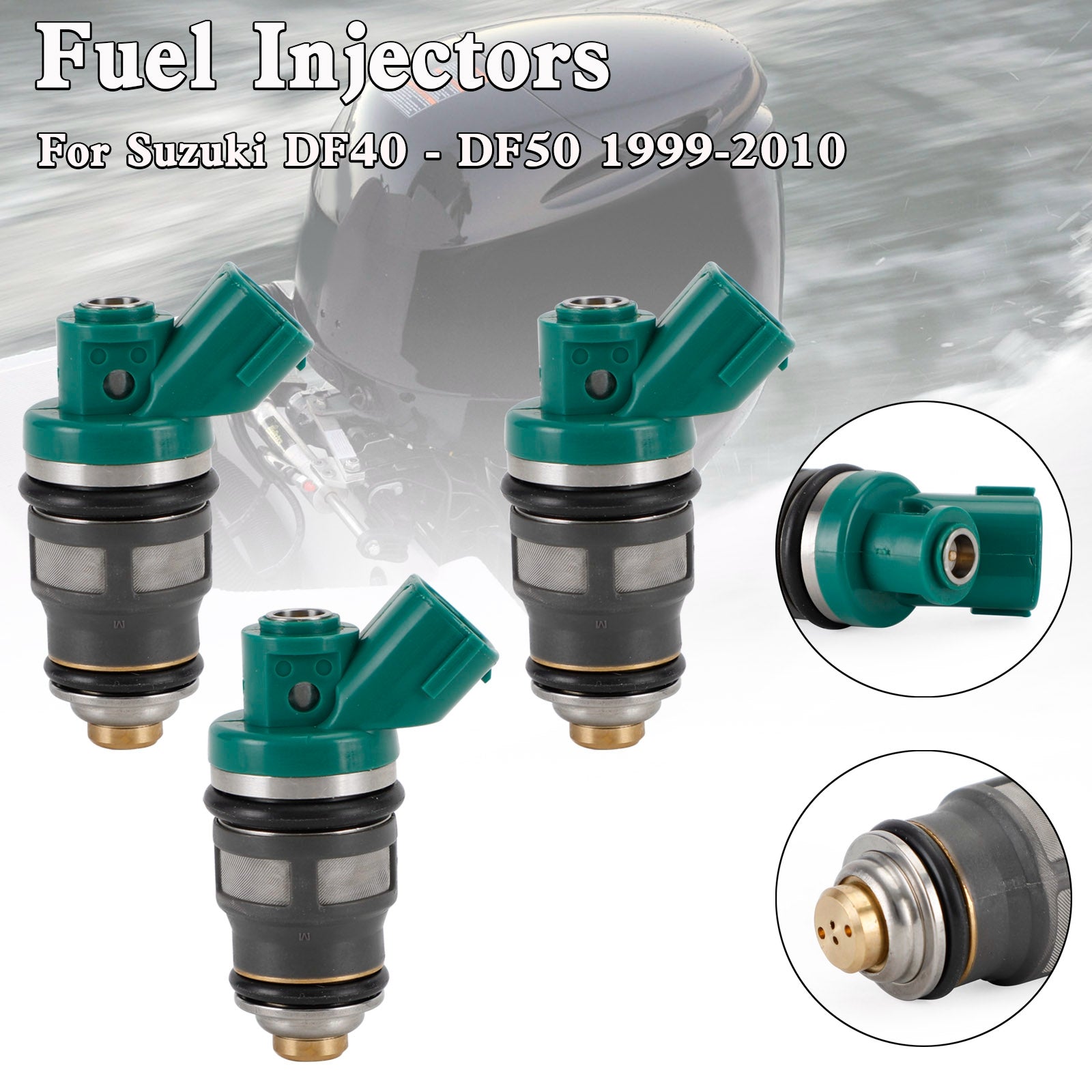 3pcs Novo injetor de combustível 15710-87J00 FIT PARA SUZUKI DF40 DF50 1999-2010