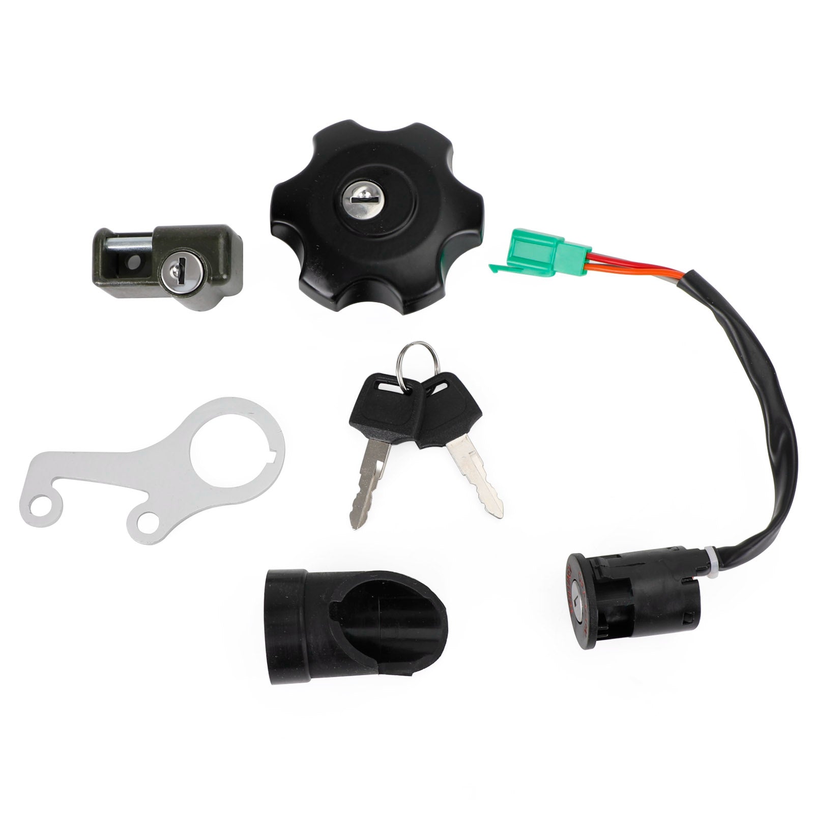 Tenningsnøkkelbryter for Suzuki 2007-2022 DR-Z400SM DRZ400 SM Gas Cap Lock Set