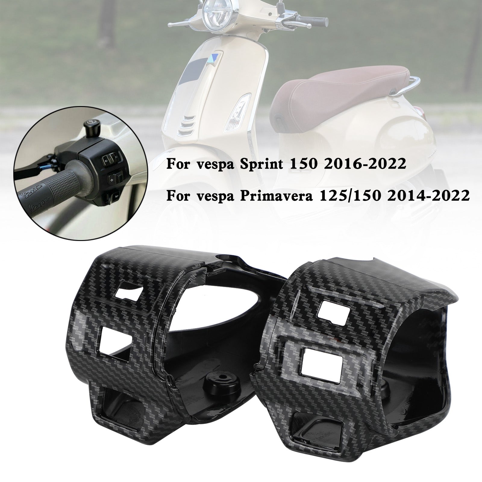 ハンドルバースイッチカバーボタンスプリントプリマベーラ 125 150 2014-2022