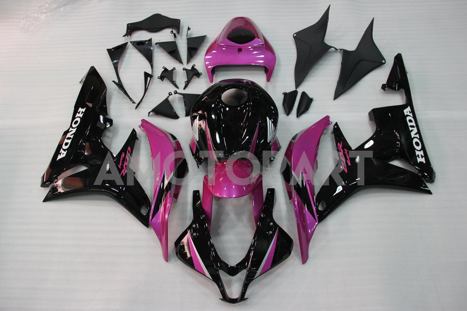 Amotopart 2007-2008 ホンダ CBR600 フェアリング パープル&ブラック キット