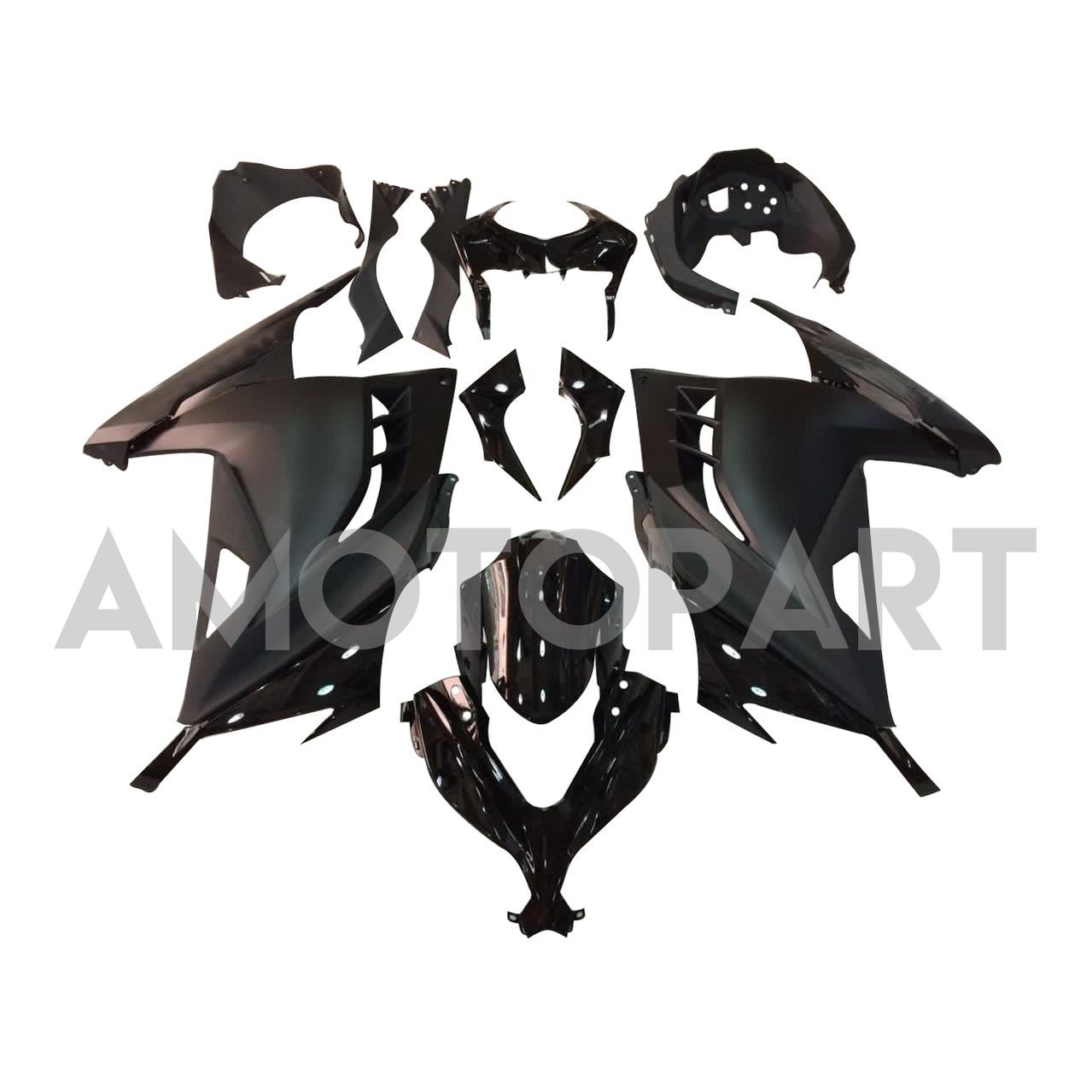 Amotopart 2013-2024 Kawasaki EX300R Fairing Matt Black Kit