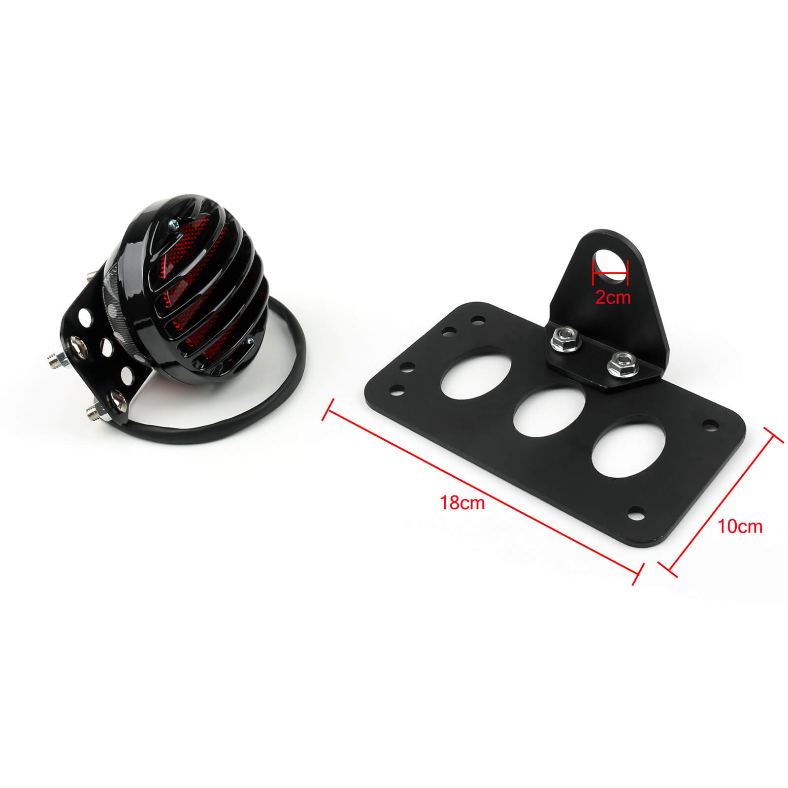 Bobber Vintage Retro Side Axle Kenterbord Grille Tail Light voor Harley Custom