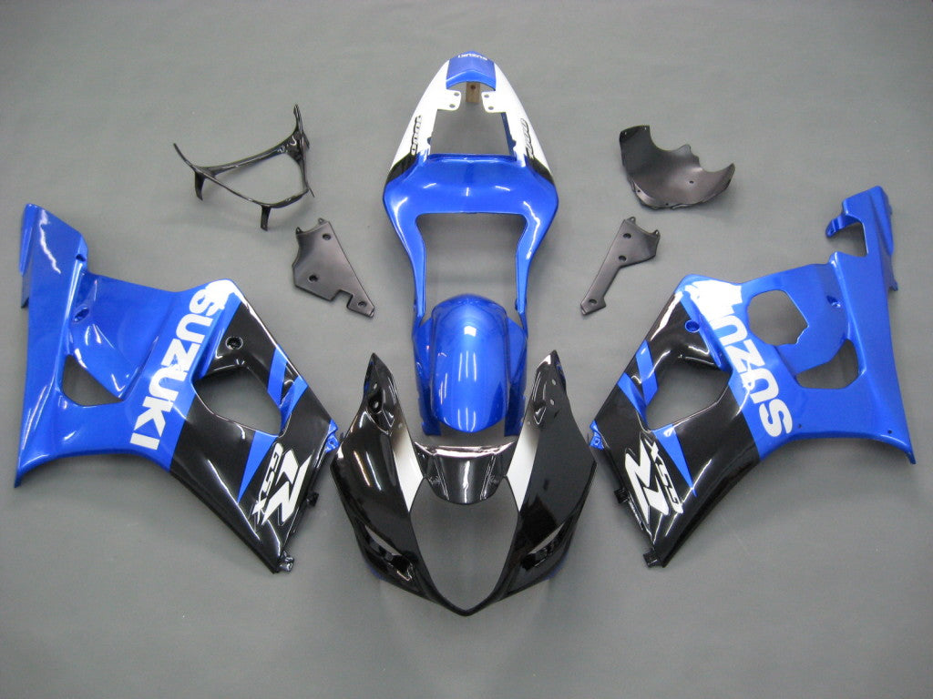 Amotopart 2003–2004 Suzuki GSXR1000 Verkleidung, Schwarz&Blaues Kit