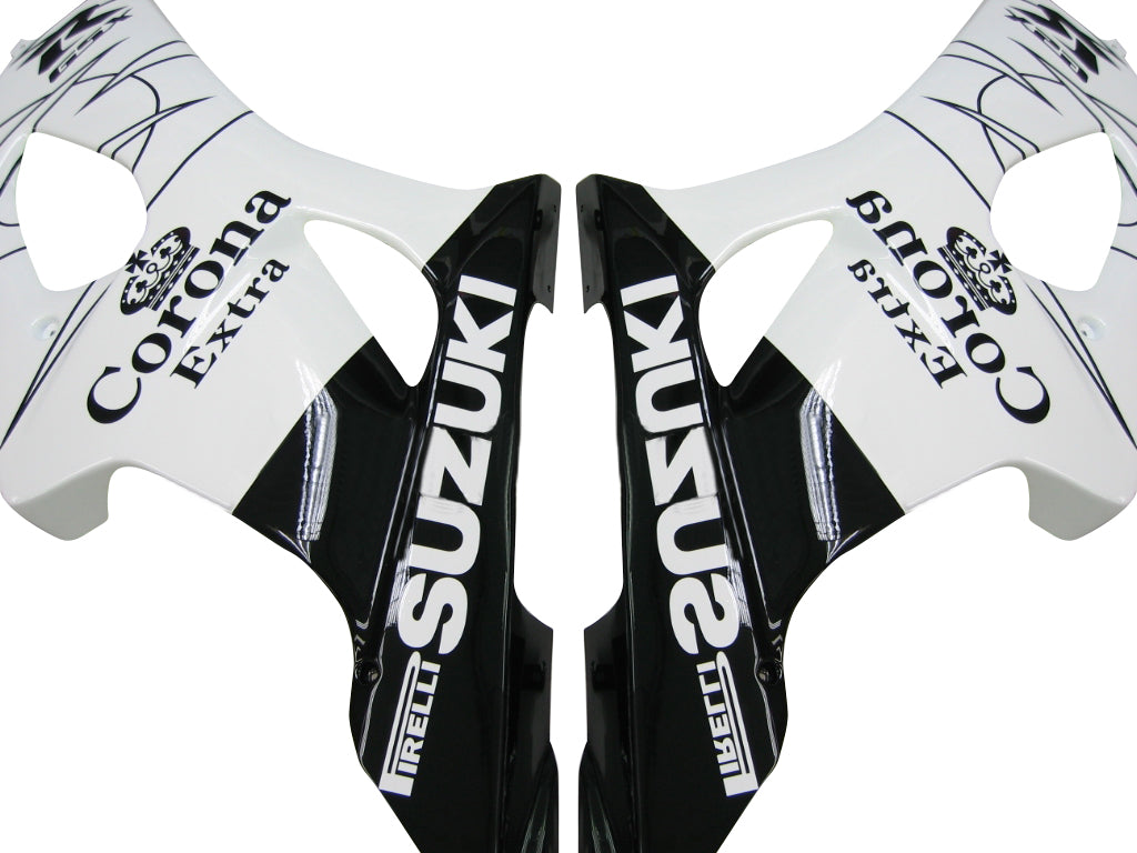 Amotopart 2003-2004 Suzuki GSXR1000 Fairing White&Black Multi Kit
