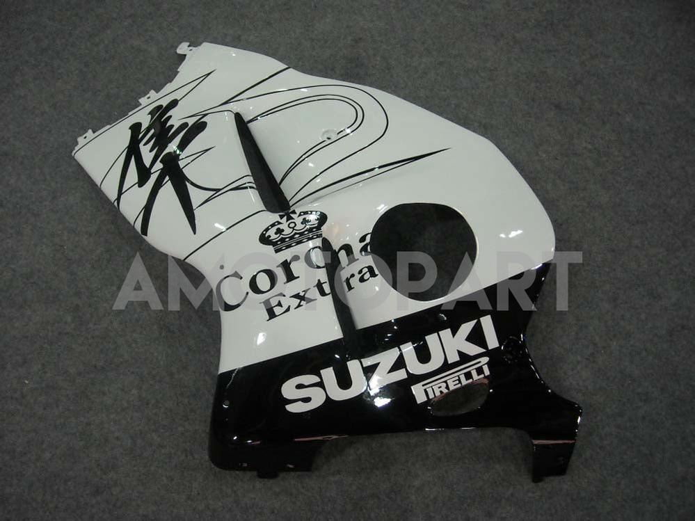 Amotopart 1999-2007 Suzuki GSX1300R Fairing White & Black Kit