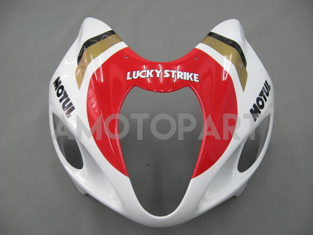 Amotopart Suzuki Hayabusa GSX1300R 1999-2007 Fairing White&Red Kit