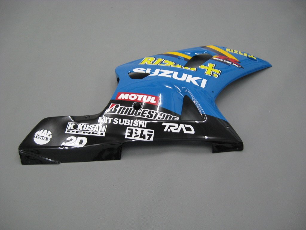 Amotopart Suzuki 01-03 GSXR600 & 00–03 GSXR750 Rizla GSXR Racing blau schwarz Verkleidung Kit