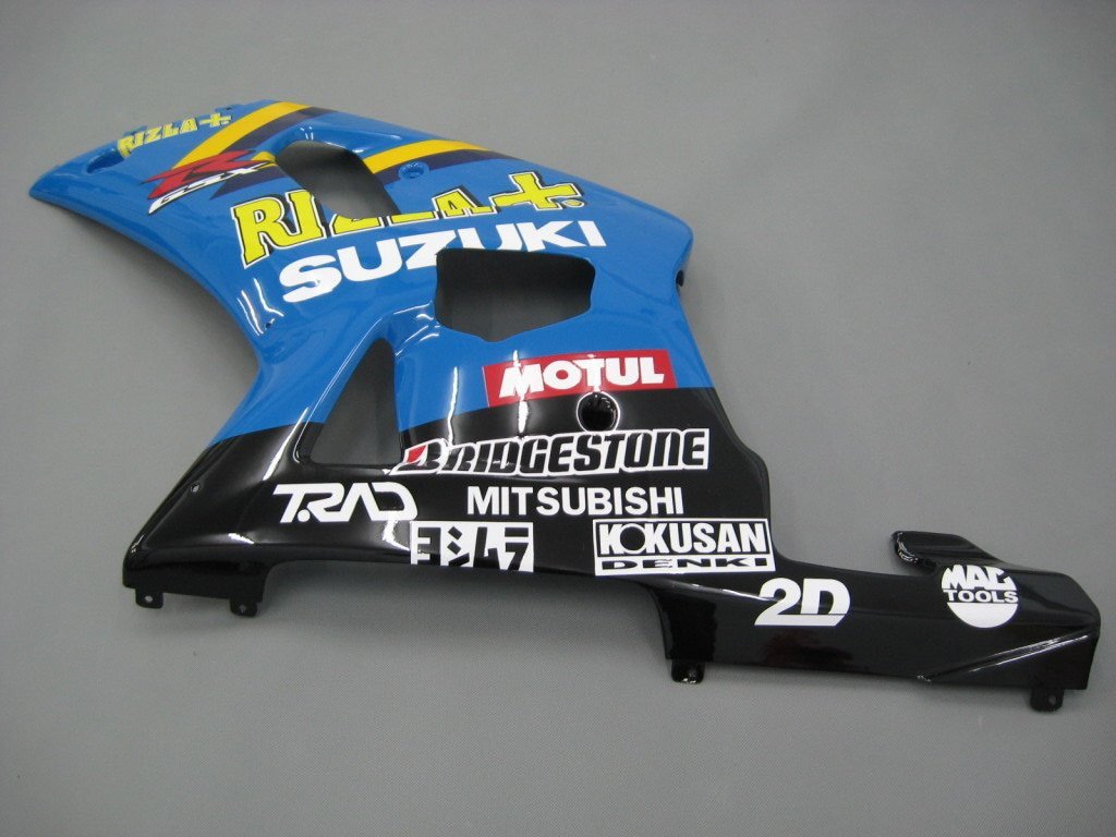 Amotopart Suzuki 01-03 GSXR600 & 00–03 GSXR750 Rizla GSXR Racing blau schwarz Verkleidung Kit