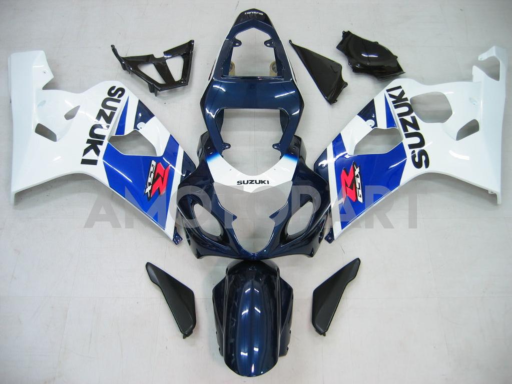 Amotopart 2004-2005 Suzuki GSXR 600 750 Fairing Blue&White Kit