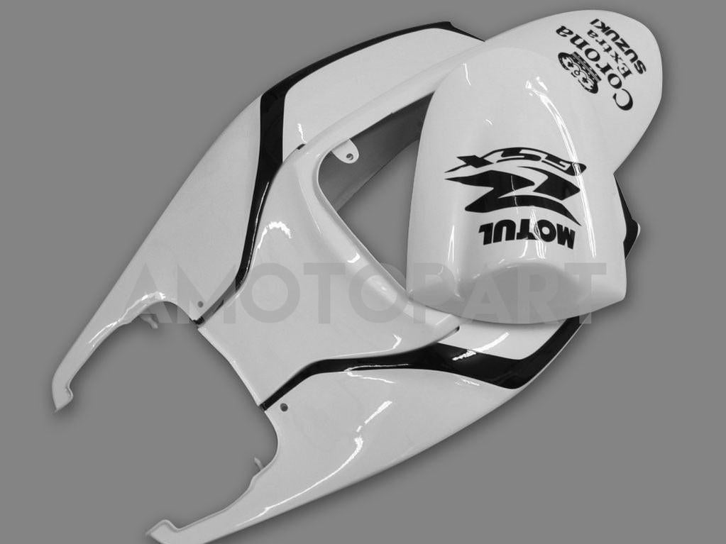 Amotopart 2006-2007 GSXR600750 Suzuki Fairing White Kit