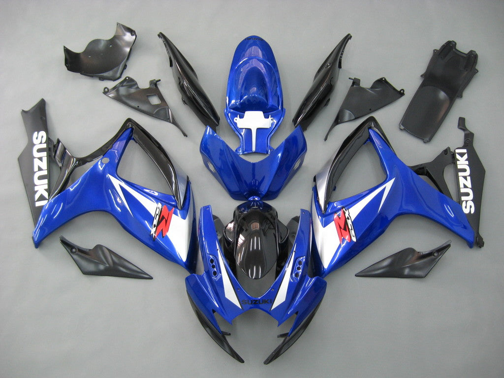 Amotopart 2006-2007 GSXR 600750 Suzuki Fairing Blue & Black Kit