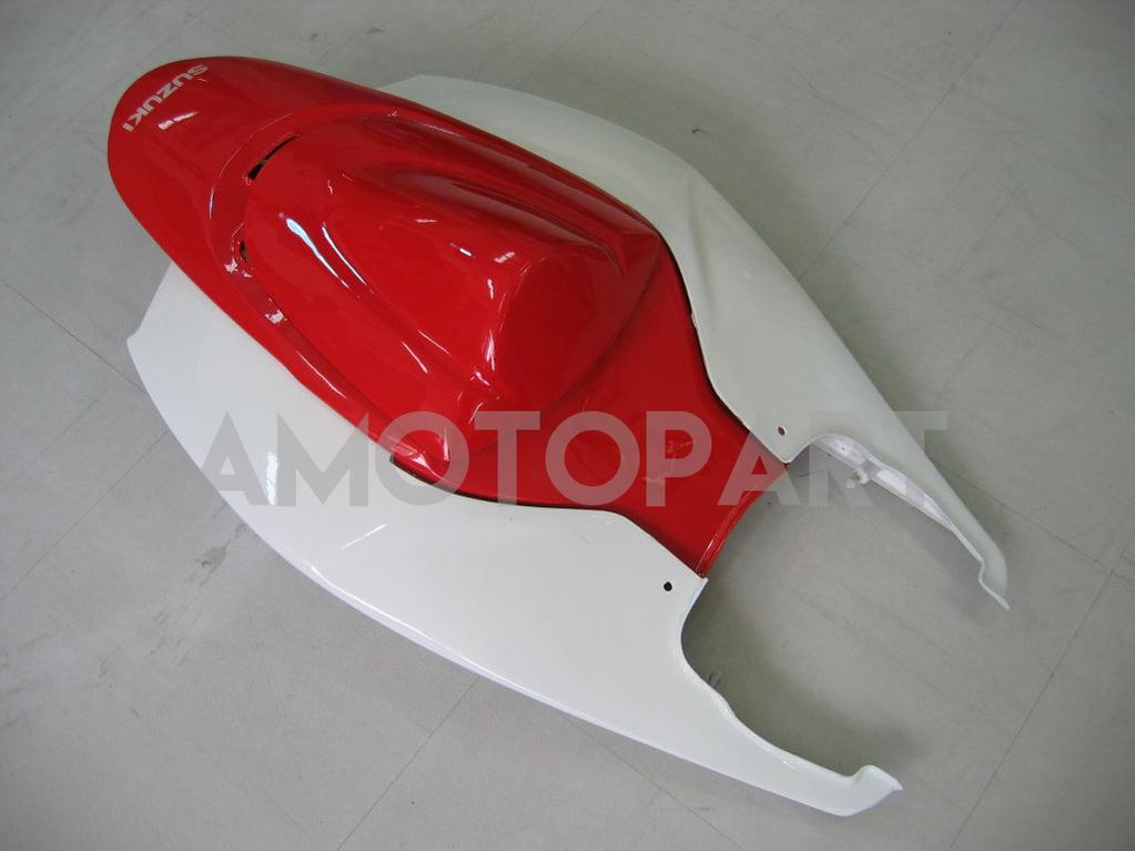 Amotopart 2006-2007 GSXR600750 Suzuki Fairing White&Red Kit