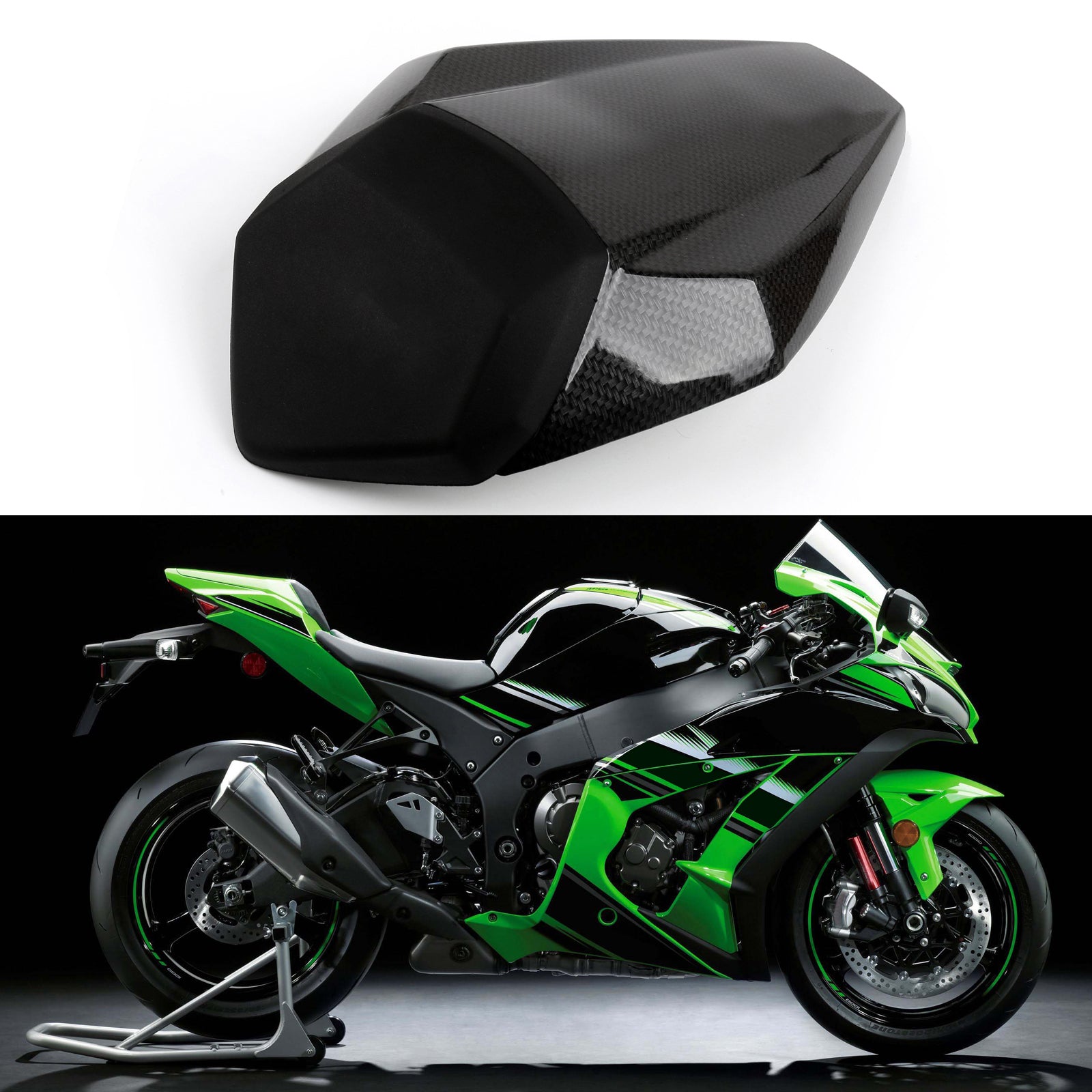 カワサキニンジャZX10R ZX10R ABS 2016-2024の後部シートカバーカウル