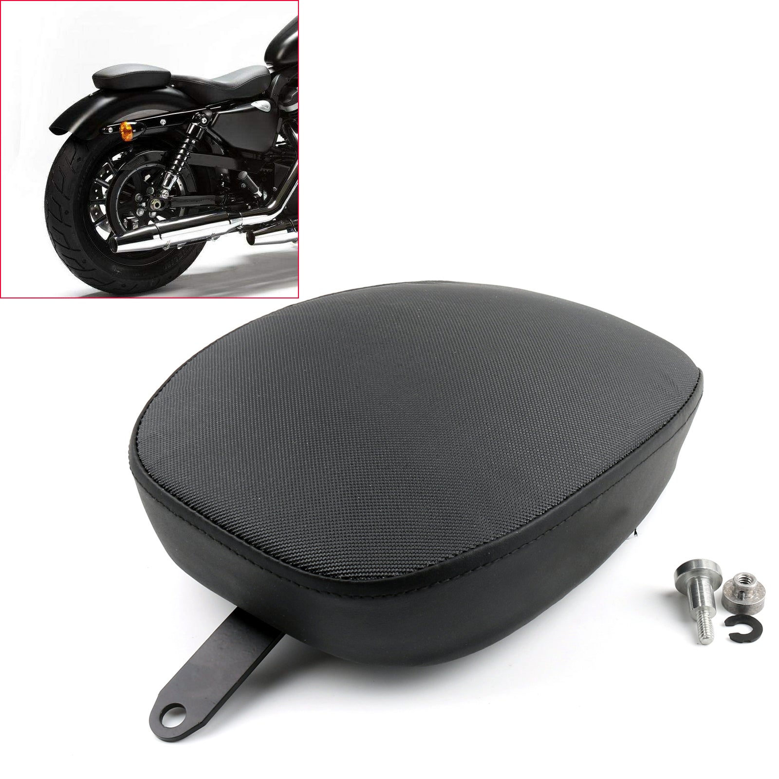 Sportster XL1200 883 72 48 2014-2016 Černý polštář sedadla pro spolujezdce