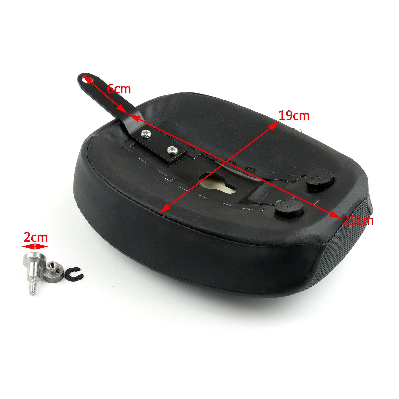 Sportster XL1200 883 72 48 2014-2016 Černý polštář sedadla pro spolujezdce