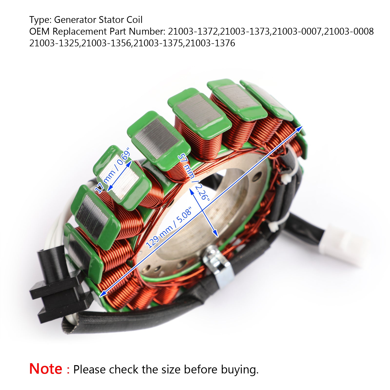 Stator Fit For Kawasaki Vulcan 1600 VN1600 Classic Nomad Mean Streak 2003-2008 přes FedEx