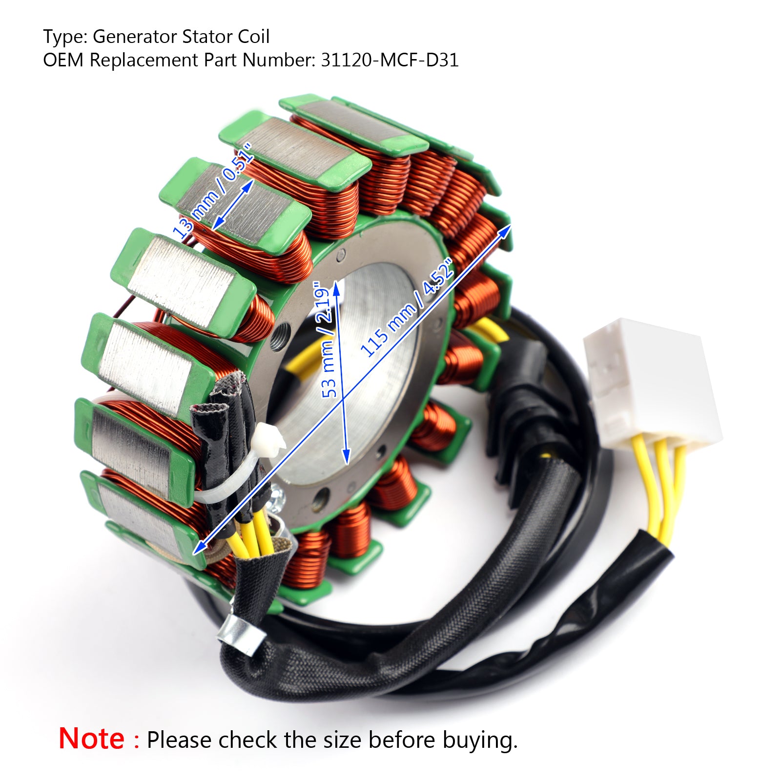 Stator Generator Fit for Honda RVT 1000 RVT1000R RC51 2002-2006 31120-MCF-D31 via fedex