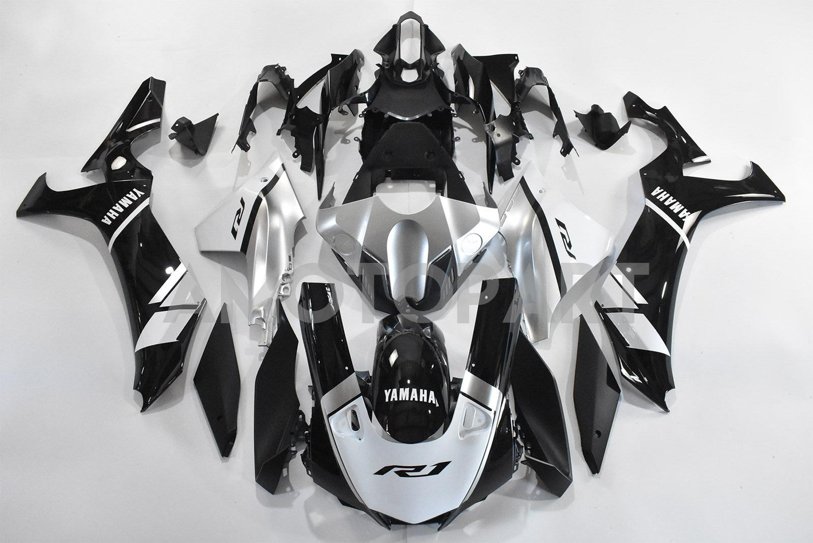 Amotopart Yamaha 2020-2025 YZF R1 Black White Fairing Kit