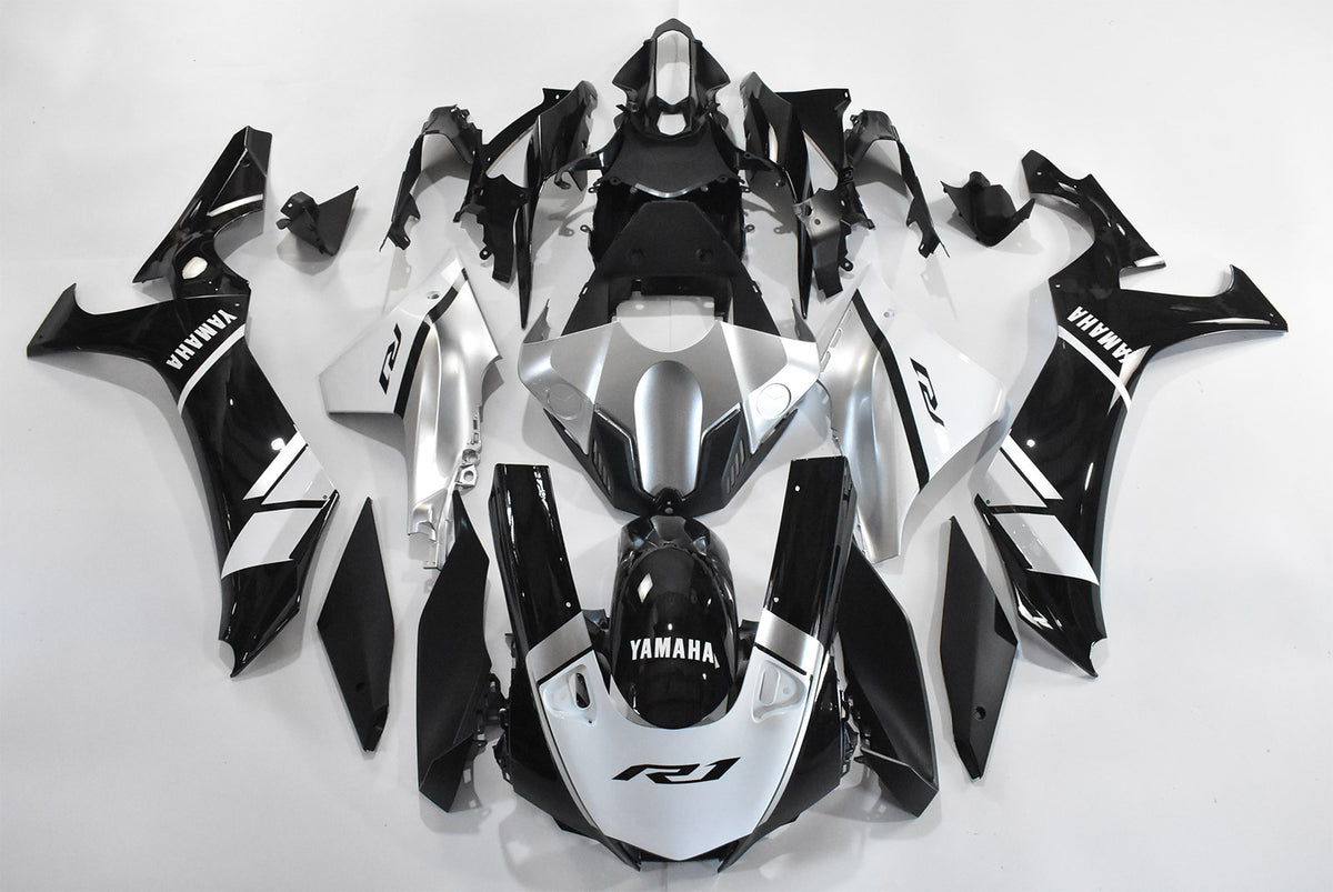 Amotopart Yamaha 2020-2024 YZF R1 Black White Fairing Kit