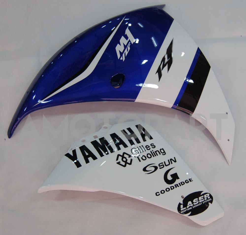 Amotopart 2009-2011 Yamaha R1 Fairing Blue&White Kit