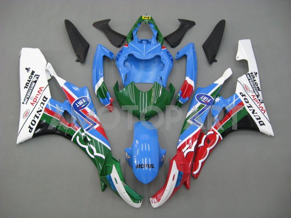 Amotopart Verkleidungen Yamaha YZF-R6 2006–2007 Verkleidung Rot Schwarz Verkleidungsset