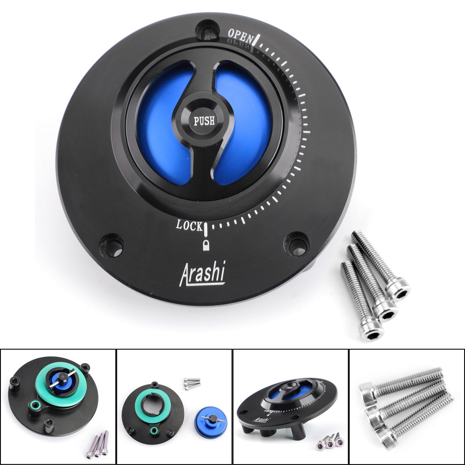 NIEUWE BLAUWE BRANDSTOF GAS TANK CAP FAIT VOOR YAMAHA YZF R1 R1M 04-17 YZF R6 03-16