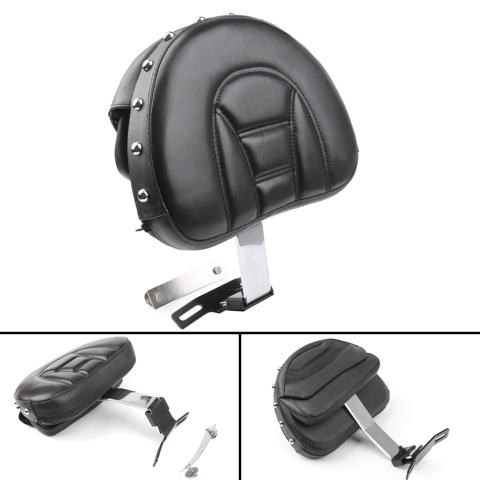 運転席ライダーバックレストパッド 07-17 ファットボーイ FLSTF ヘリテージ ソフテイル CH 汎用