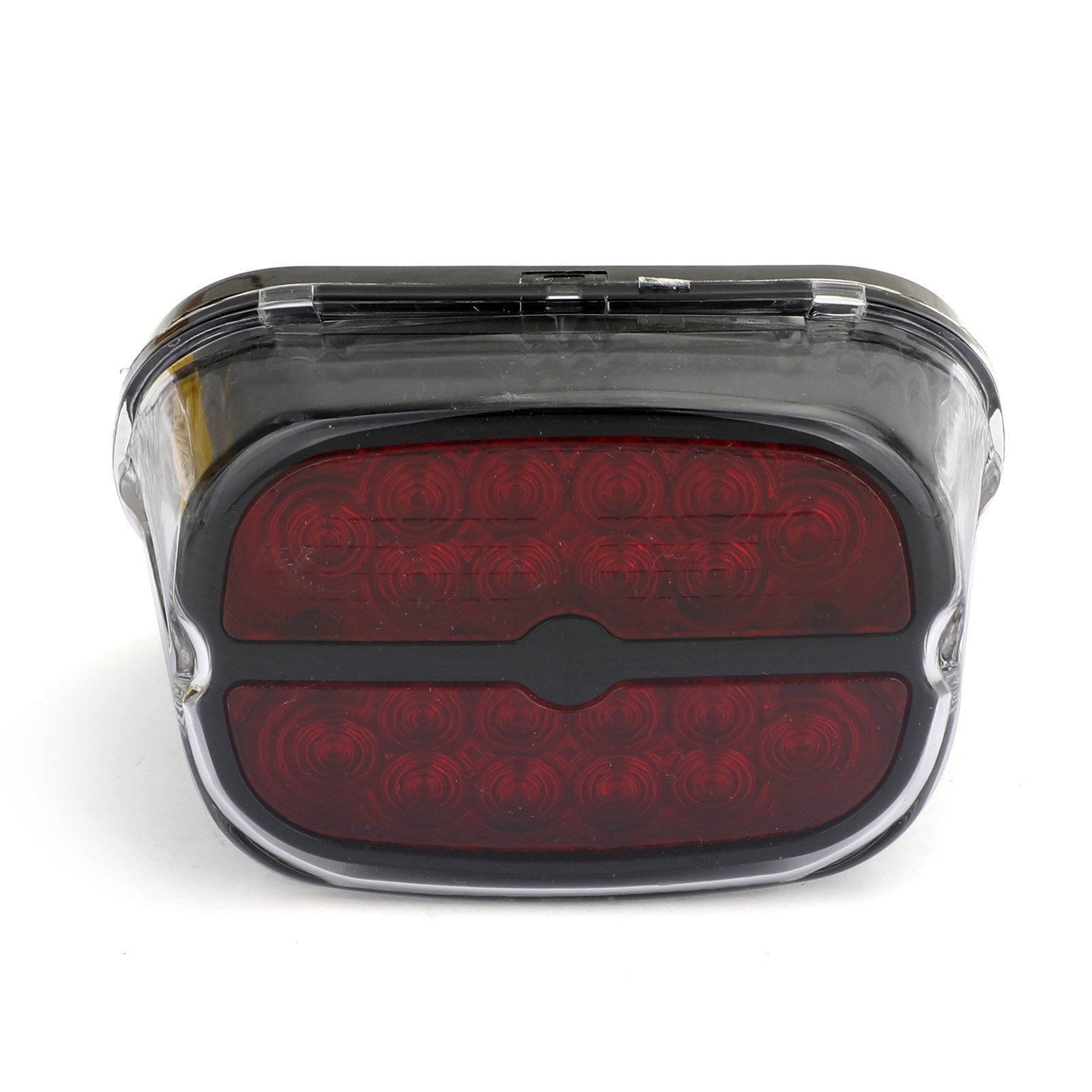 Red LED Tail Brake Light Lamp For Road King Glide Touring Black