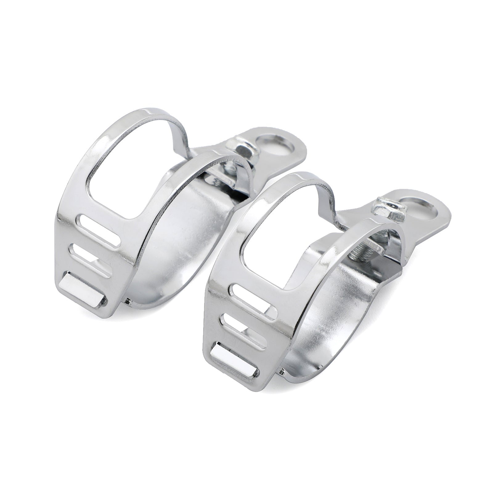 41-51 mm Universal Turn Signal Light Mount Bracket Holders Chrome