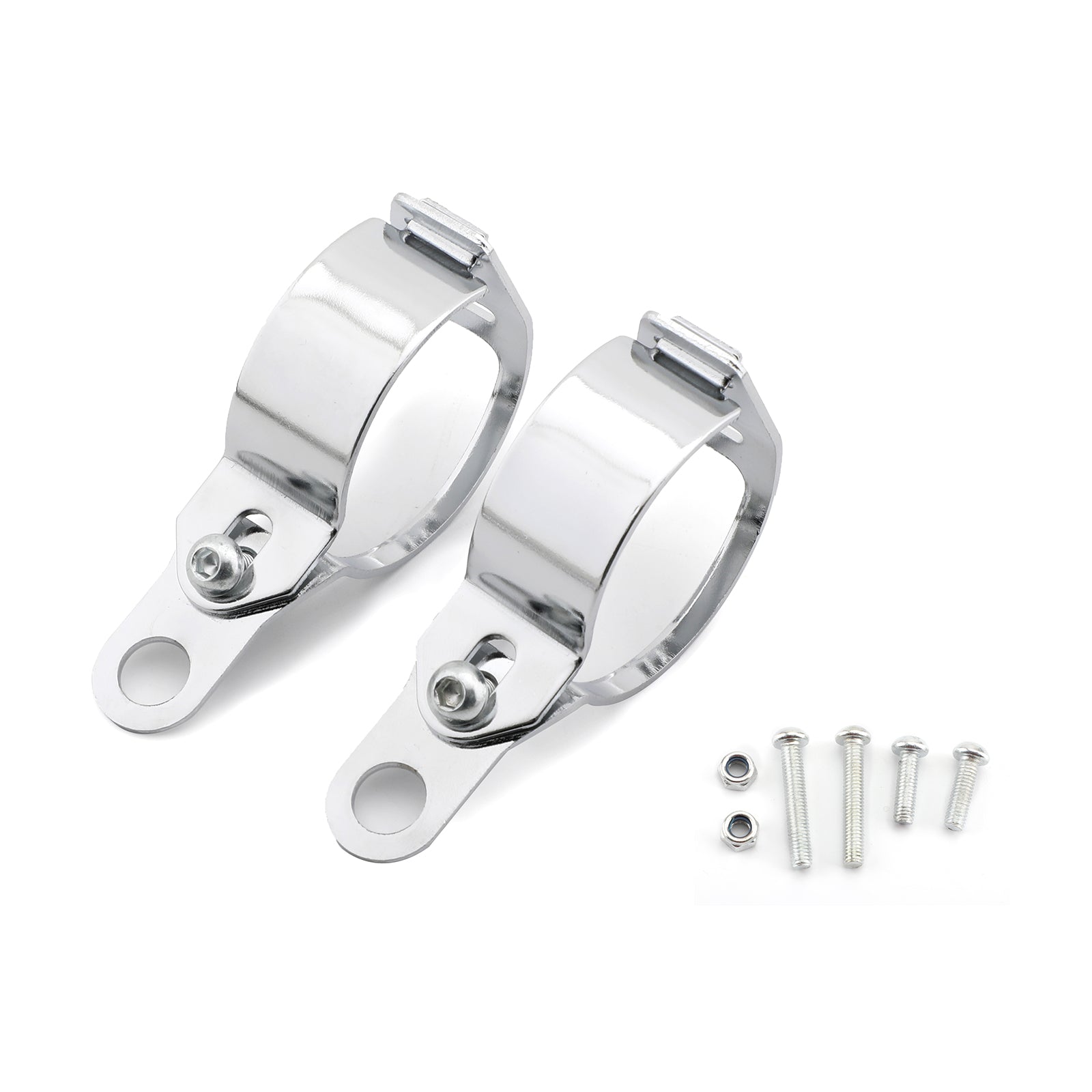 41-51 mm Universal Turn Signal Light Mount Bracket Holders Chrome