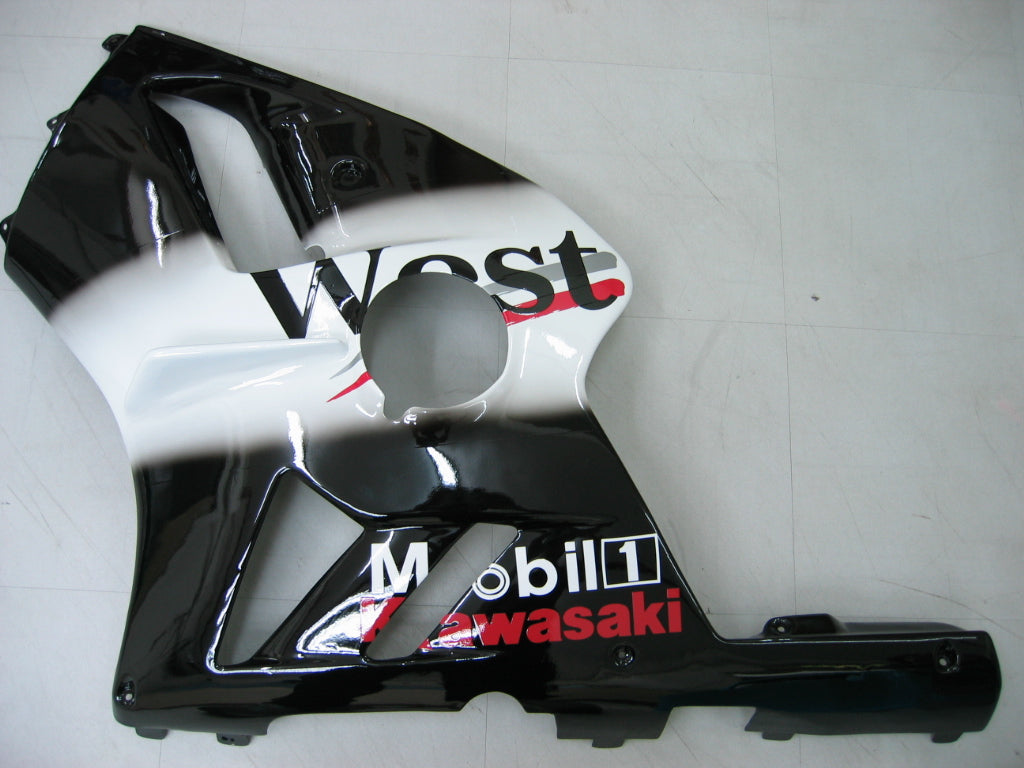 Amotopart 2002-2005 Kawasaki ZX12R Kit de carenado G-Negro y blanco