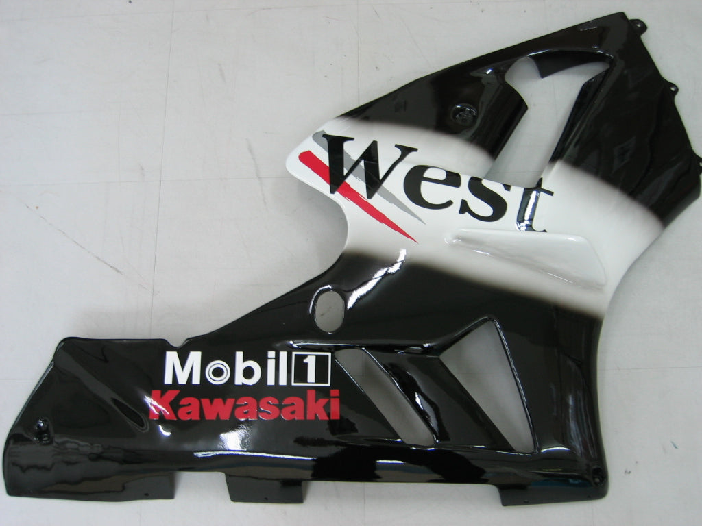 Amotopart 2002-2005 Kawasaki ZX12R Kit de carenado G-Negro y blanco