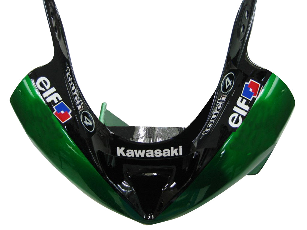 Amotopart 2003-2004 Kawasaki ZX6R Fairing Multi Green & Black Kit