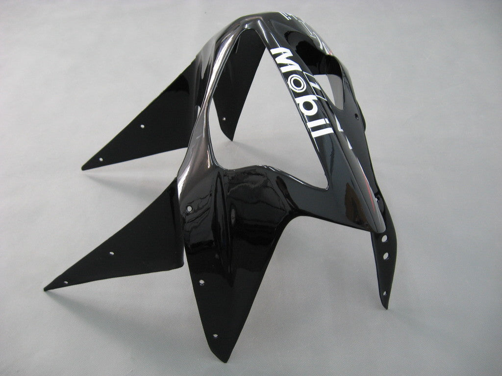 Amotopart 2003–2004 Kawasaki ZX6R Verkleidung, Schwarz&Weißes Kit